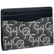 Coach Magnetic Card Case With Coach Monogram Print in Black CF133