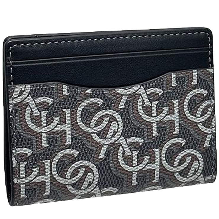 Coach Magnetic Card Case With Coach Monogram Print in Black CF133