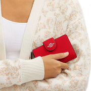 Buy Coach Medium Corner Zip Wallet in Bright Poppy 6390 Online in Singapore | PinkOrchard.com