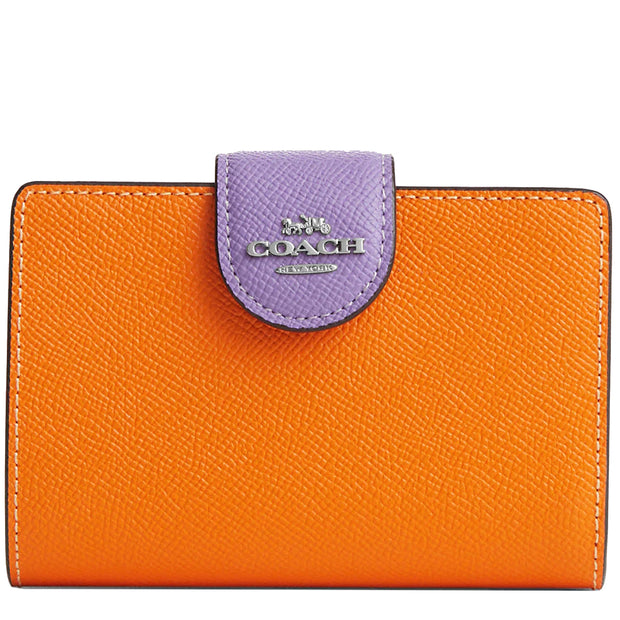 Buy Coach Medium Corner Zip Wallet In Colorblock in Bright Mandarin Multi CL681 Online in Singapore | PinkOrchard.com