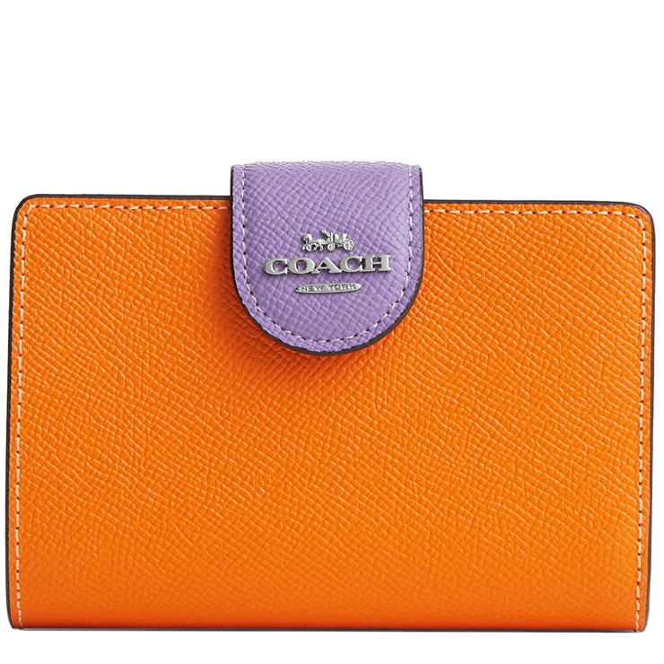 Buy Coach Medium Corner Zip Wallet In Colorblock in Bright Mandarin Multi CL681 Online in Singapore | PinkOrchard.com