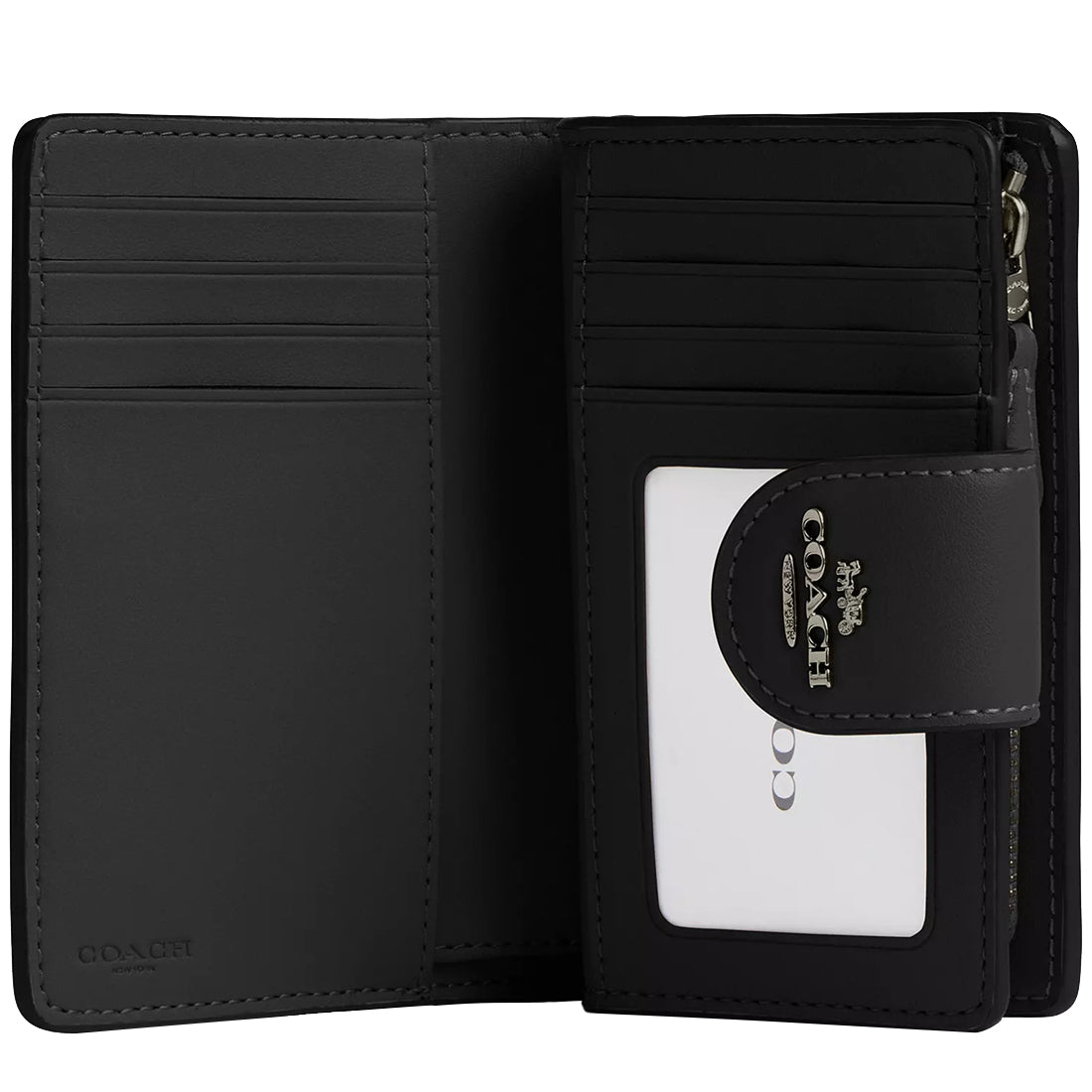 Buy Coach Medium Corner Zip Wallet In Signature Canvas in Charcoal ...