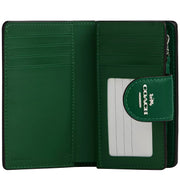 Interior View of Coach Medium Corner Zip Wallet In Signature Canvas - Tan/ Shamrock CW786