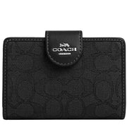 Buy Coach Medium Corner Zip Wallet In Signature Jacquard in Black CU402 Online in Singapore | PinkOrchard.com