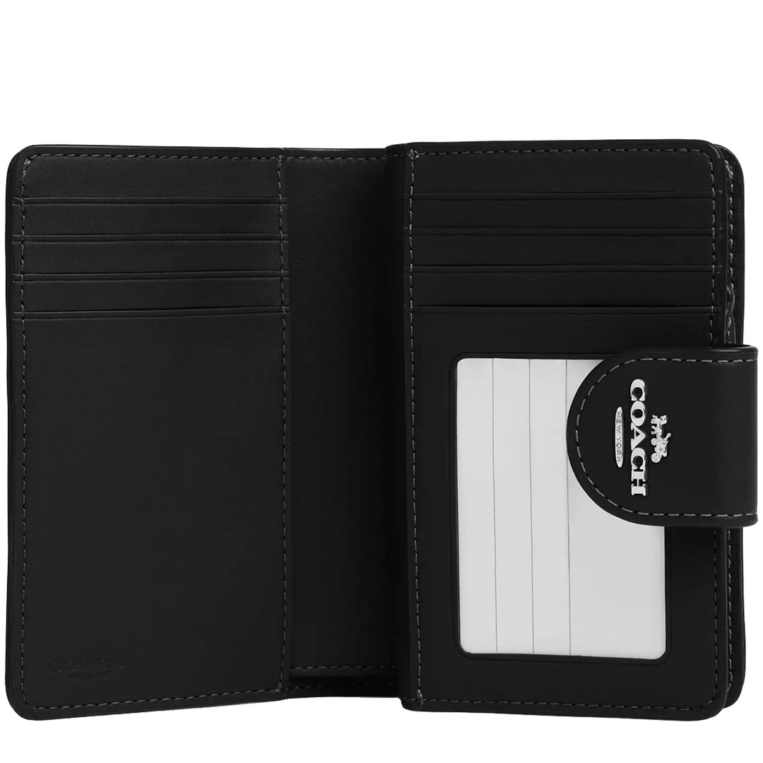 Buy Coach Medium Corner Zip Wallet In Signature Jacquard in Black