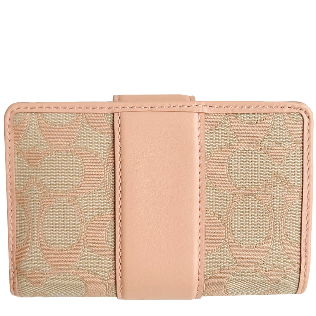 Buy Coach Medium Corner Zip Wallet In Signature Jacquard in Faded