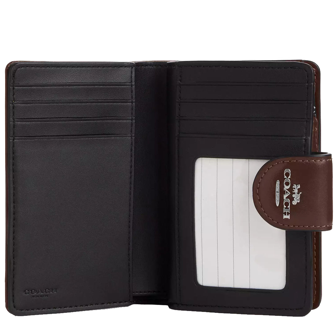 Buy Coach Medium Corner Zip Wallet In Signature Jacquard in Oak