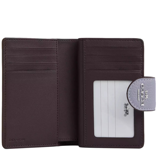 Interior View of Coach Medium Corner Zip Wallet- Mist CBO41