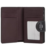 Interior View of Coach Medium Corner Zip Wallet With Floral Print - Chalk/ Black Multi CBO38