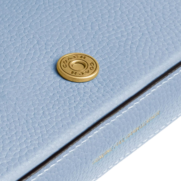 Closeup of Coach Mila Crossbody Bag - Bluebell CAO01