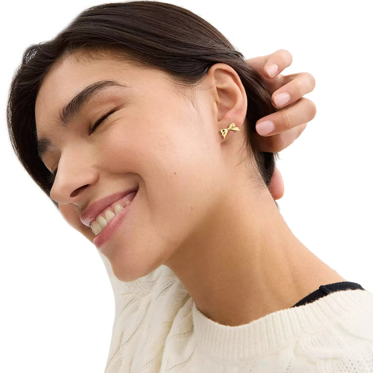 Buy Coach Mini Bow Stud Earrings in Gold CAD67 Online in Singapore | PinkOrchard.com