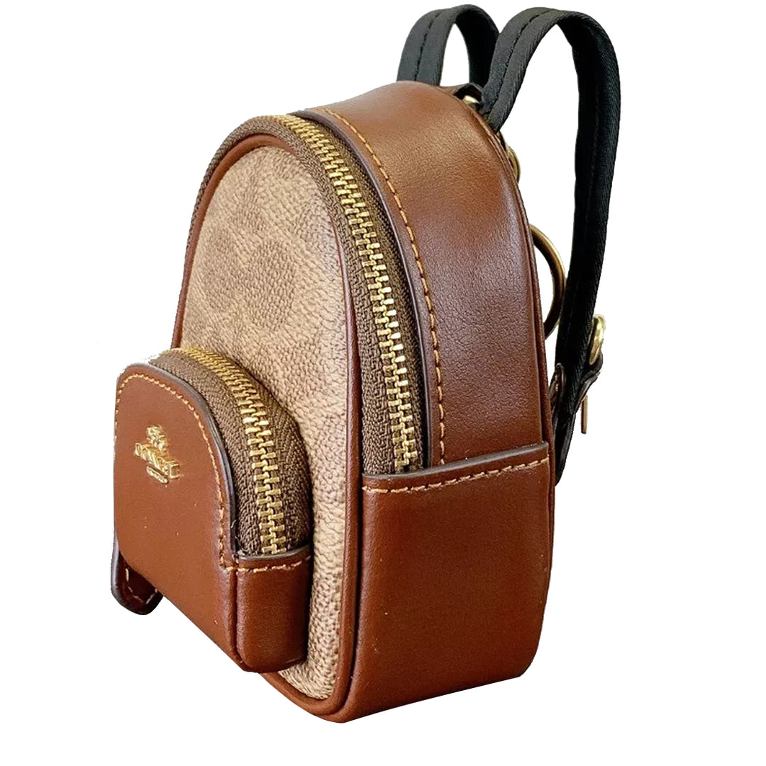 coach backpack tan and brown Buy Coach Mini Court Backpack Bag Charm In Signature Canvas in Tan/ Brown CX066 Online in Singapore