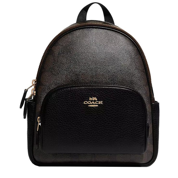 Buy Coach Mini Court Backpack Bag In Signature Canvas in Brown/ Black C8604 Online in Singapore | PinkOrchard.com