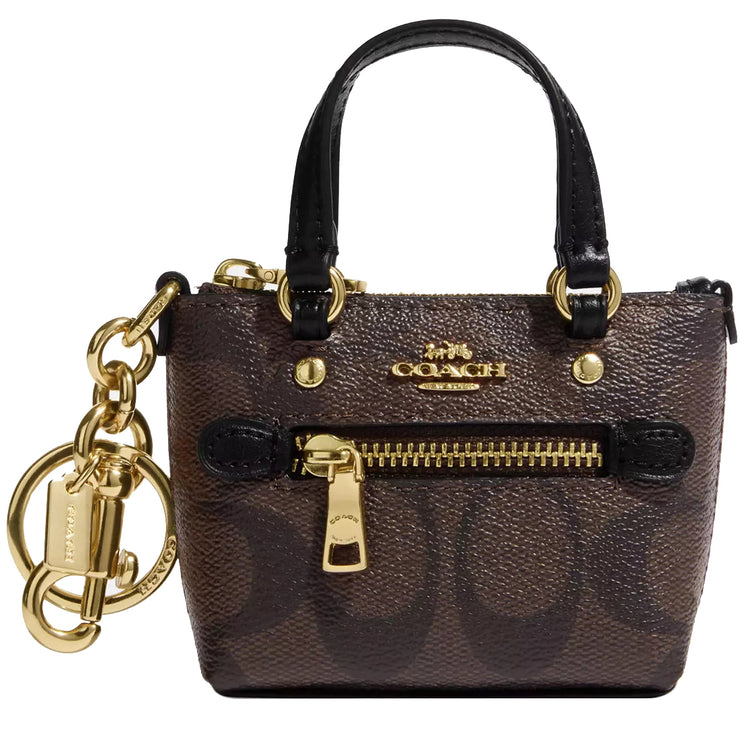 Buy Coach Mini Gallery Bag Charm In Signature Canvas in Brown/ Black CG605 Online in Singapore | PinkOrchard.com