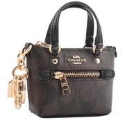 Buy Coach Mini Gallery Bag Charm In Signature Canvas in Brown/ Black CG605 Online in Singapore | PinkOrchard.com