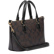 Coach Mini Gallery Crossbody Bag In Signature Canvas in Brown/Black CH468