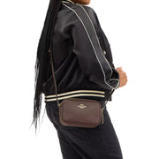 Model Wearing Coach Mini Jamie Camera Bag - Dark Stone CQ875