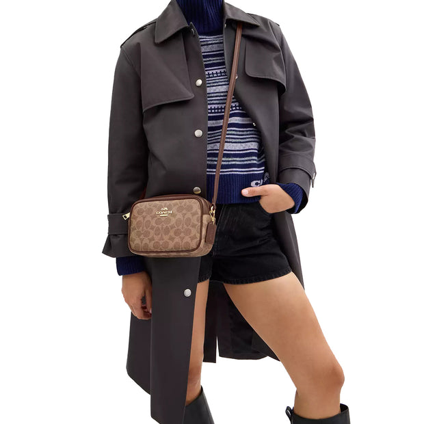 Buy Coach Mini Jamie Camera Bag In Signature Canvas in Tan/ Brown CY752 Online in Singapore | PinkOrchard.com