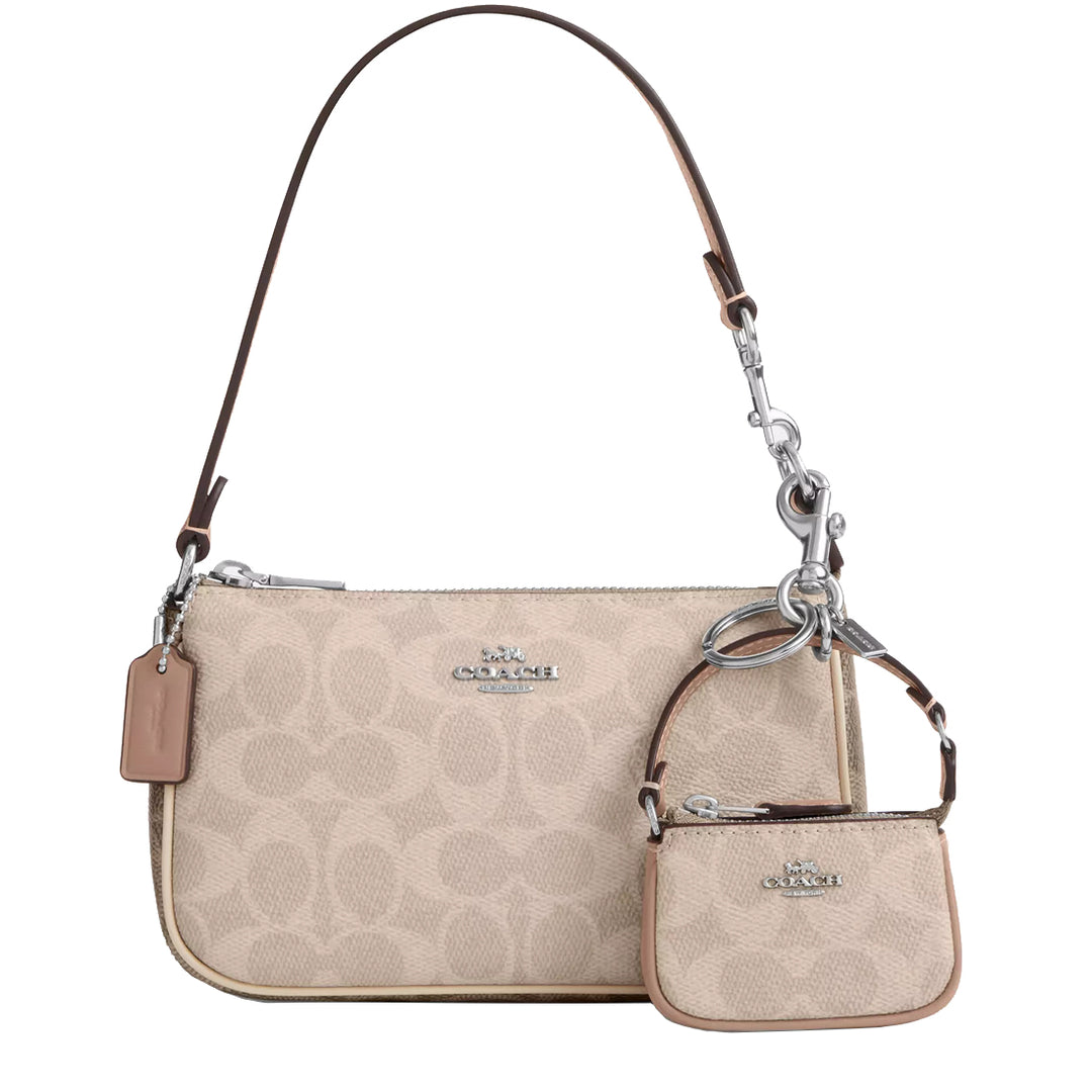 Buy Coach Mini Nolita Bag Charm In Signature Canvas in Sand/ Taupe