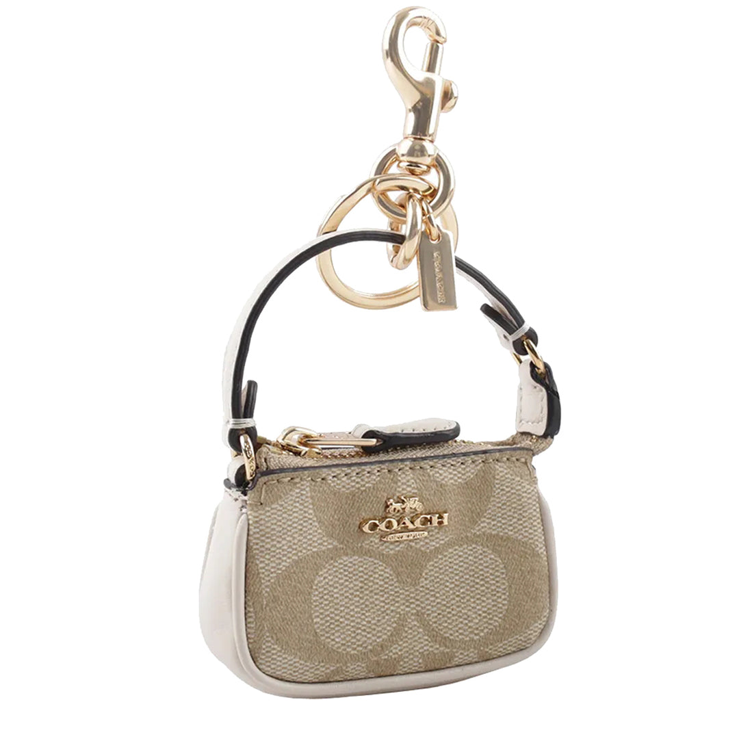 [COACH] シグネチャー ミニ ノリータ バッグチャーム CG761 COACH CG761 Mini Nolita Bag Charm In Signature Canvas 挂件