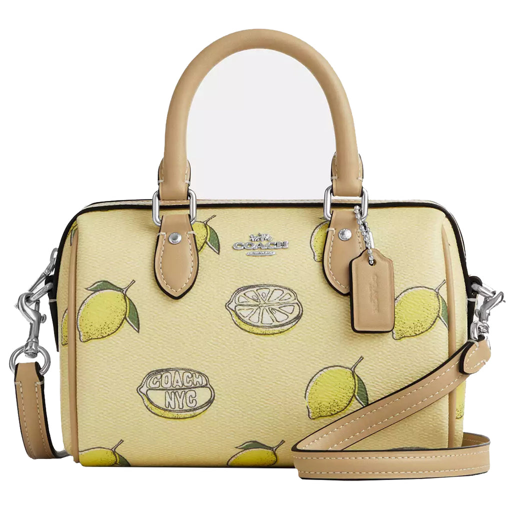 バッグ coach mini bag Coach Mini Rowan Crossbody Bag With Lemon Print-Garden Glade Multi