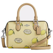 Front View of Coach Mini Rowan Crossbody Bag With Lemon Print - Garden Glade Multi CAL19