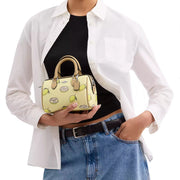Model Carrying Coach Mini Rowan Crossbody Bag With Lemon Print - Garden Glade Multi CAL19