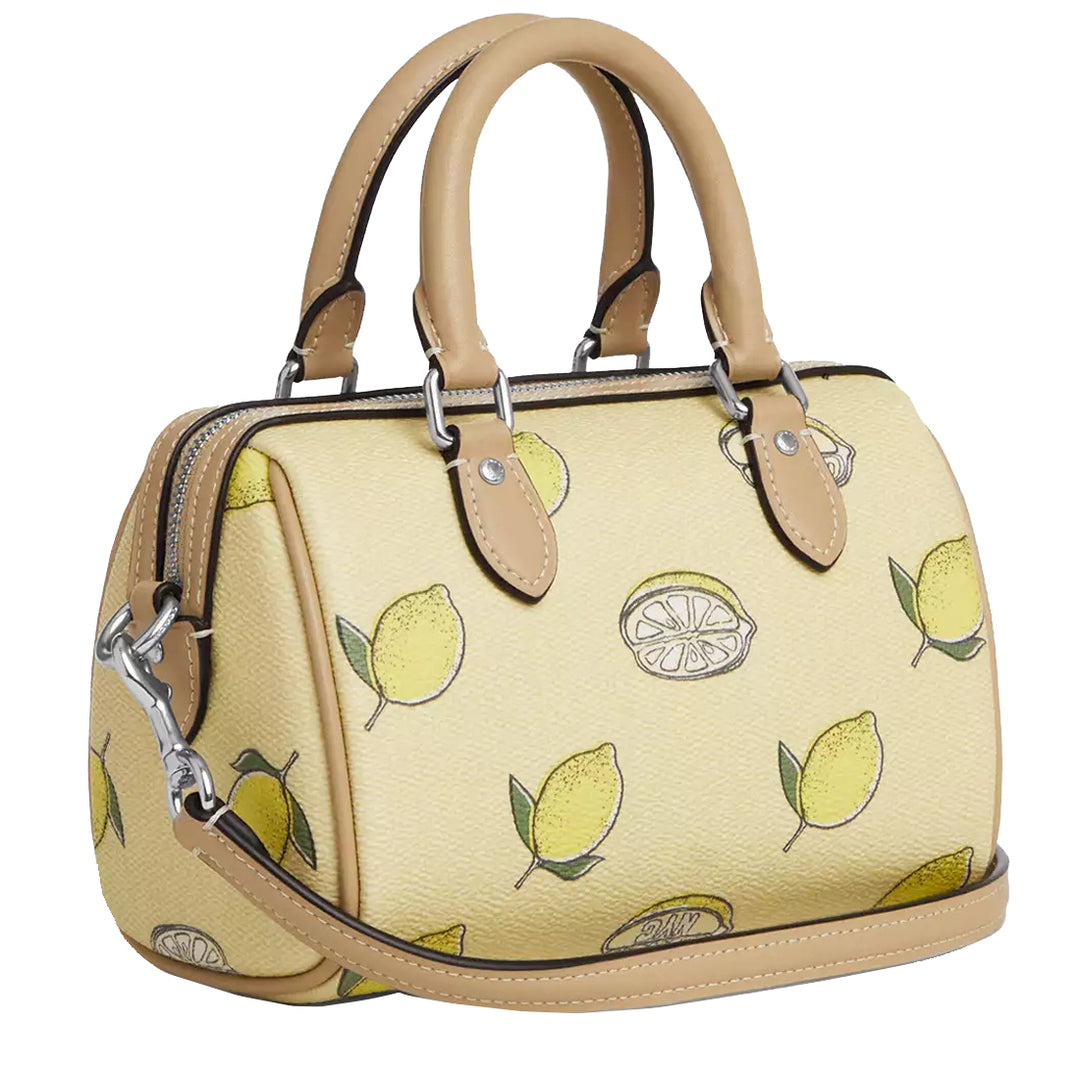 Coach Mini Rowan Crossbody Bag With Lemon Print-Garden Glade