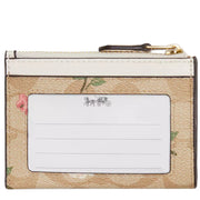Buy Coach Mini Skinny Id Case In Signature Canvas With Floral Print in Light Khaki Chalk Multi CR972 Online in Singapore | PinkOrchard.com
