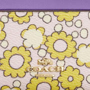Closeup of Coach Mini Skinny Id Case With Floral Print - Lilac Multi CBL74
