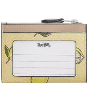 Back View of Coach Mini Skinny Id Case With Lemon Print - Garden Glade Multi CAR18