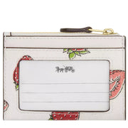 Back View of Coach Mini Skinny Id Case With Strawberry Print - Chalk Multi CAR17