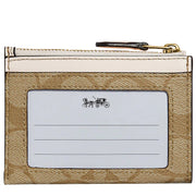 Coach Mini Skinny Id Case In Signature Canvas in Light Khaki/ Chalk 88208