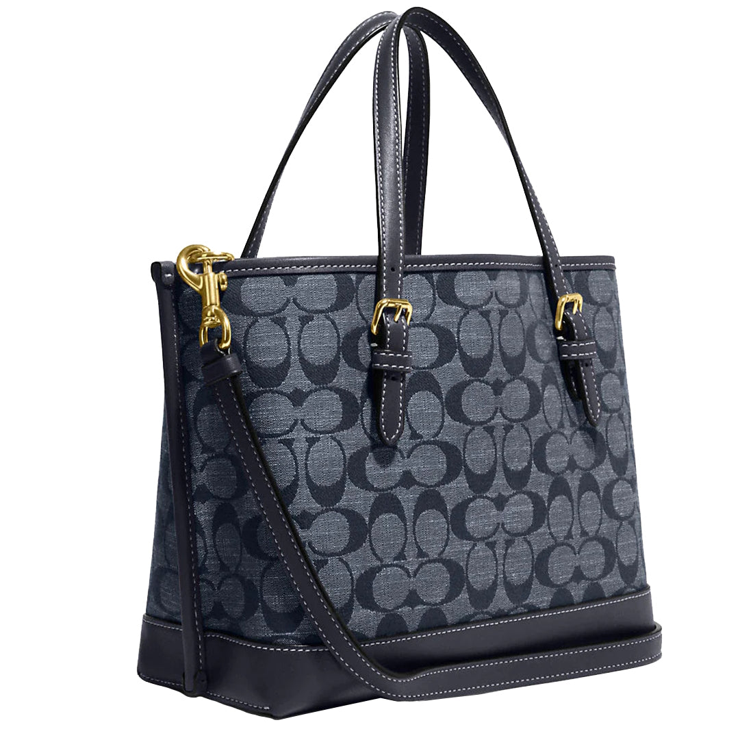 Coach Mollie Tote Bag 25 In Signature Chambray in Denim Multi CH228 Coach Mollie Tote Bag 25 In Signature Chambray in Denim Multi CH228