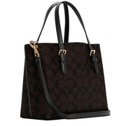 Coach Mollie Tote Bag 25 In Signature Canvas in Brown/ Black C4250