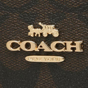 Coach Mollie Tote Bag 25 In Signature Canvas in Brown/ Black C4250