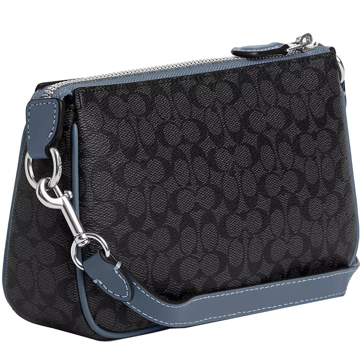 Buy Coach Nolita 19 Wristlet/ Top Handle/ Clutch Bag In Colorblock Signature Canvas in Graphite/ Light Mist CE698 Online in Singapore | PinkOrchard.com