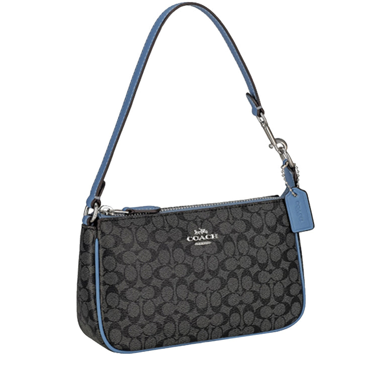 Buy Coach Nolita 19 Wristlet/ Top Handle/ Clutch Bag In Colorblock Signature Canvas in Graphite/ Light Mist CE698 Online in Singapore | PinkOrchard.com