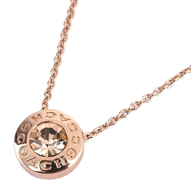 Buy Coach Open Circle Stone Necklace in Rose Gold F54514 Online in Singapore | PinkOrchard.com