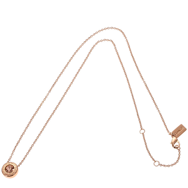Buy Coach Open Circle Stone Necklace in Rose Gold F54514 Online in Singapore | PinkOrchard.com
