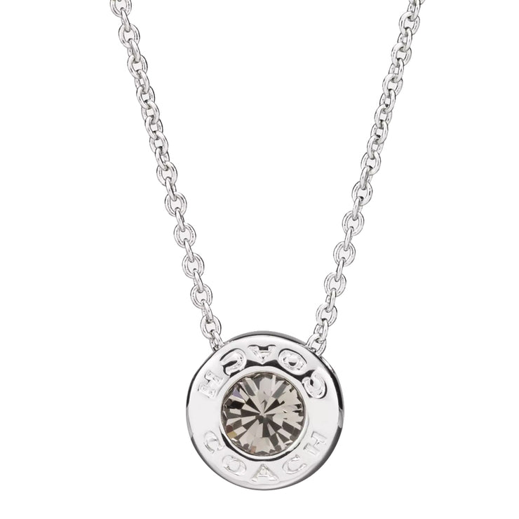Buy Coach Open Circle Stone Necklace in Silver F54514 Online in Singapore | PinkOrchard.com