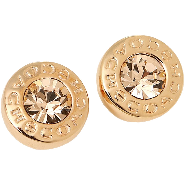 Buy Coach Open Circle Stone Stud Earrings in Gold F54516 Online in Singapore | PinkOrchard.com