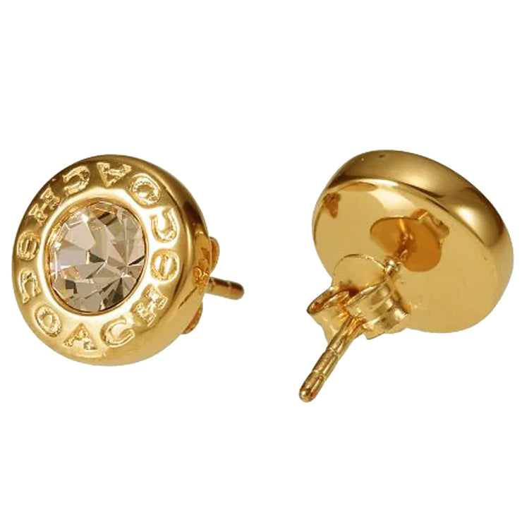 Buy Coach Open Circle Stone Stud Earrings in Gold F54516 Online in Singapore | PinkOrchard.com