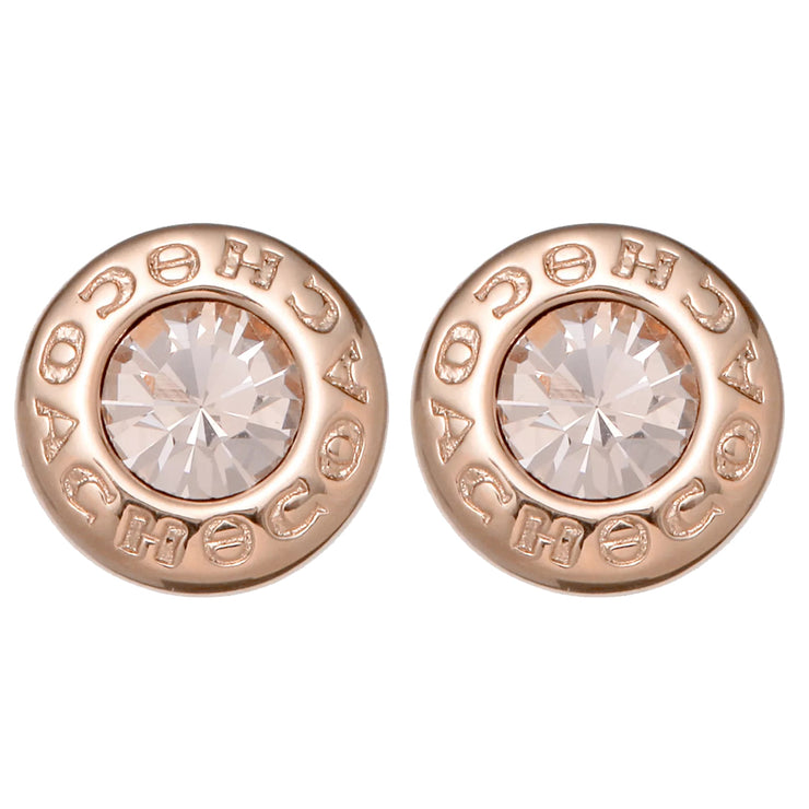 Buy Coach Open Circle Stone Stud Earrings in Rose Gold F54516 Online in Singapore | PinkOrchard.com
