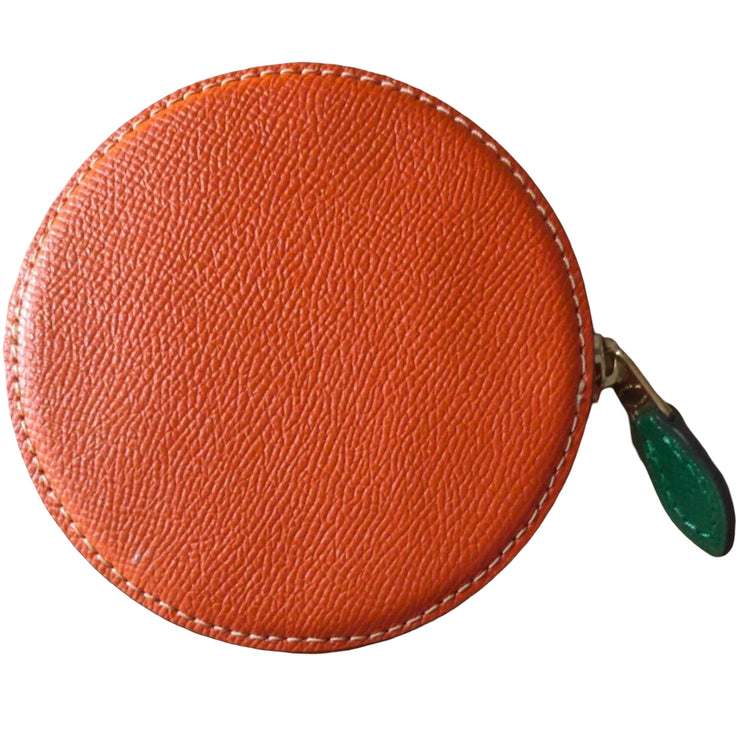 Back View of Coach Orange Coin Case - Spice Orange CAN29