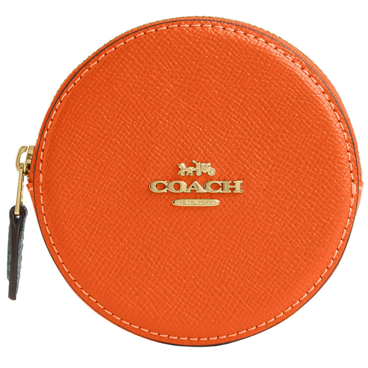 Front View of Coach Orange Coin Case - Spice Orange CAN29