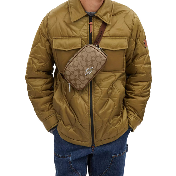 Buy Coach Pace Belt Bag In Signature Canvas in Khaki/ Saddle CR137 Online in Singapore | PinkOrchard.com