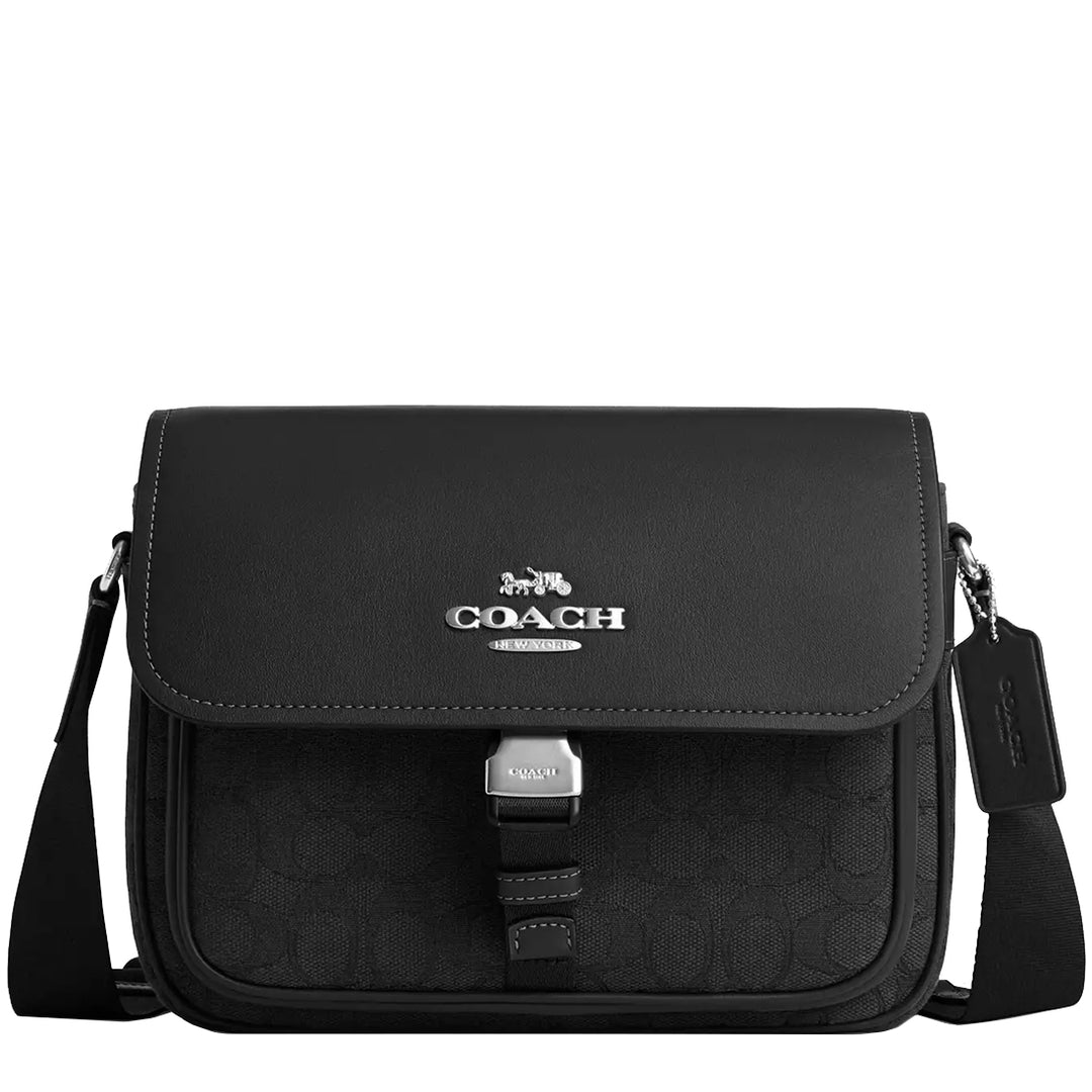 Buy Coach Pace Messenger Bag In Signature Jacquard in Black CT818