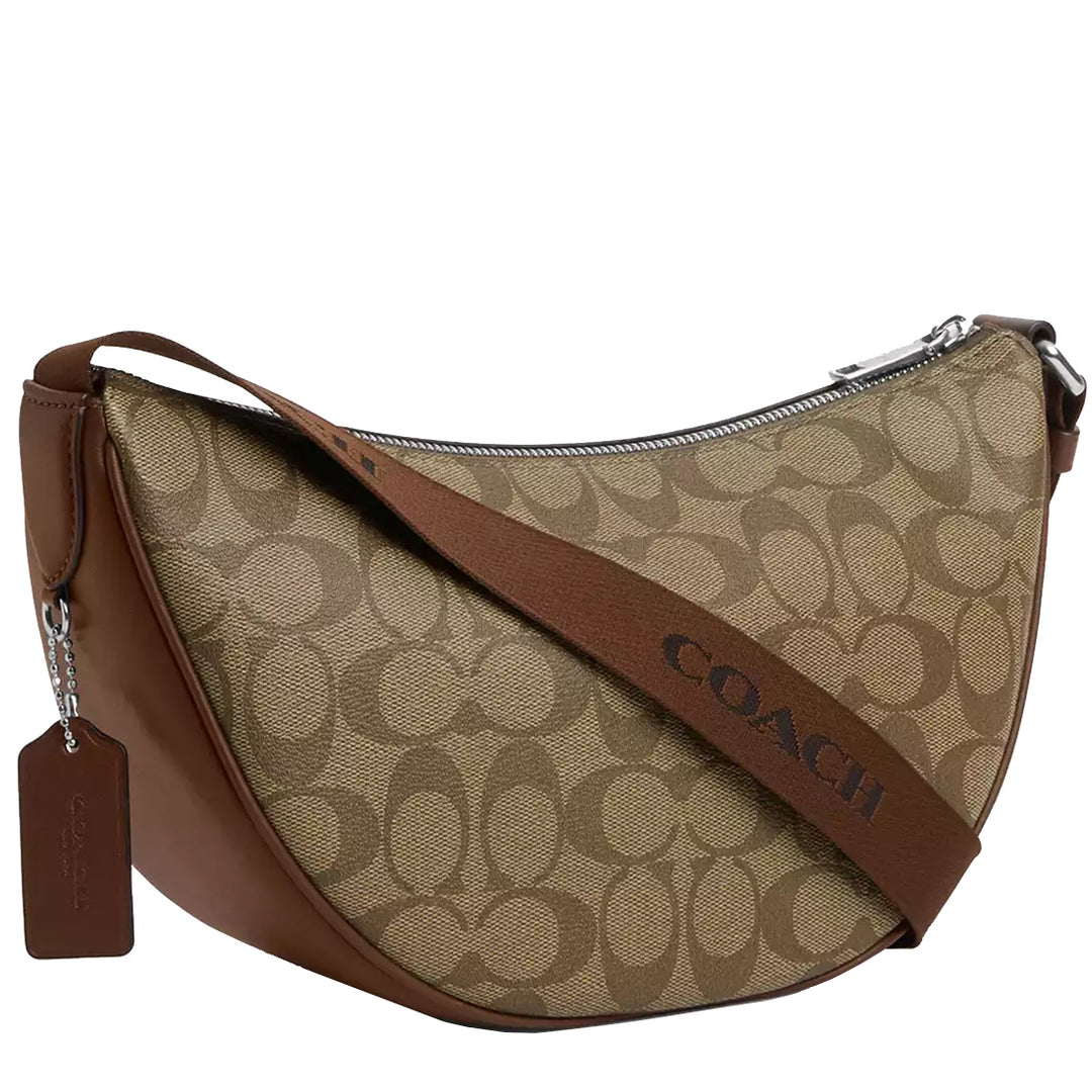 バッグ Coach Signature Khaki Canvas Hobo Bag Coach ZIP SHOULDER handbag in signature jacquard : Amazon.ca