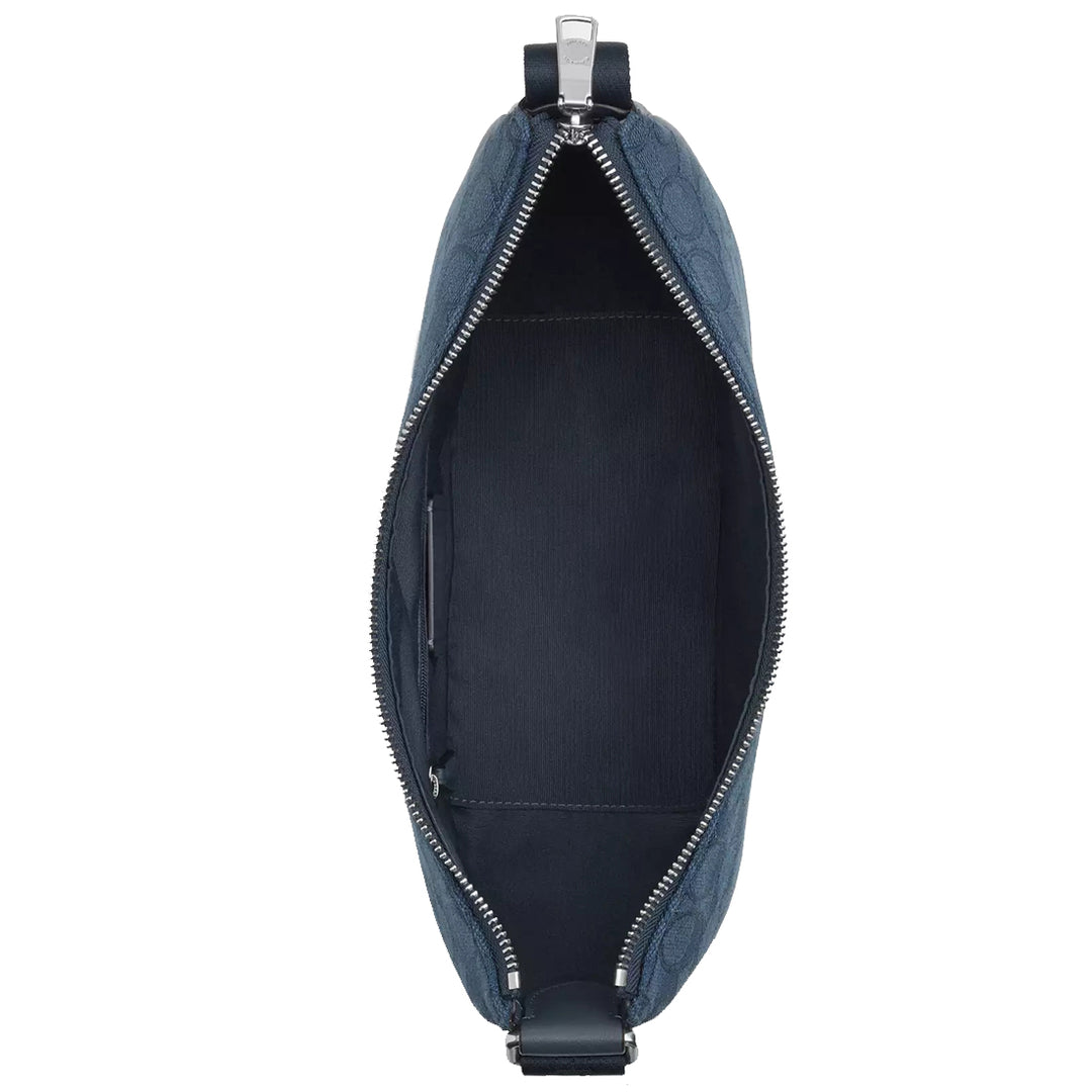 極美品✨️ COACH Swagger Denim 2way shoulder Coach Denim Swagger With Chalk White Leather Trim Satchel